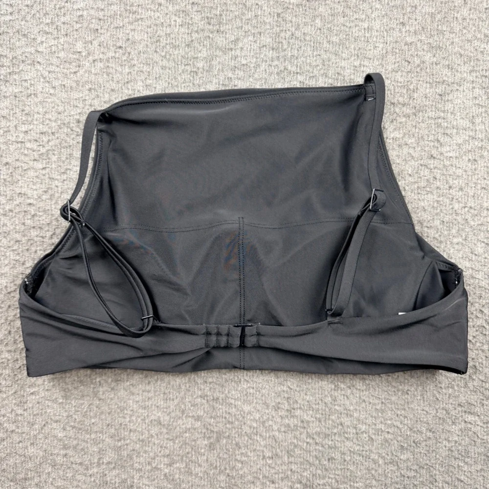 Aerie Black High Neck Women's S Small Bikini Top Recycled Blend